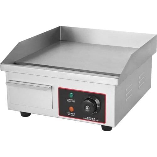 Commercial Electric Griddle Desktop Flat Grill Stainless Steel Meat Electric Grill Automatic Thermostat Griddle