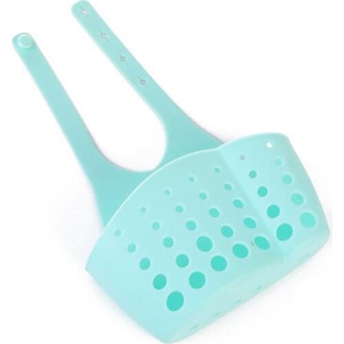 Kitchen Sink Drain Basket Adjustable Snap Button Type Hanging Drain Basket Dish Cloth Sponge Holder Storage Basket