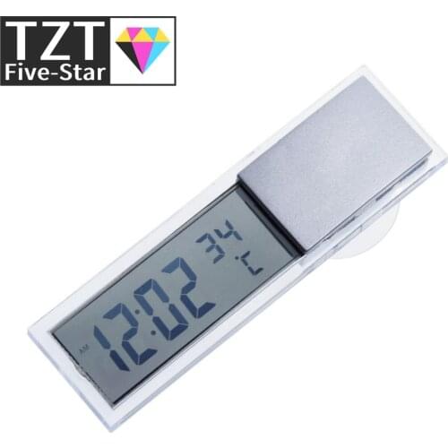 Mini Weather Station Digital Car Thermometer Thermostat Timer Clock Temperature Instruments Sensor Wall Type Meter LCD Display