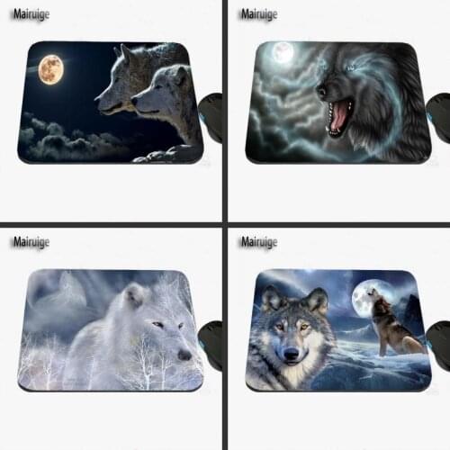 Horrible Night Wolf Professional Printing Custom Laptop Fashion Non-slip Rubber Rectangular Game Mouse Pad