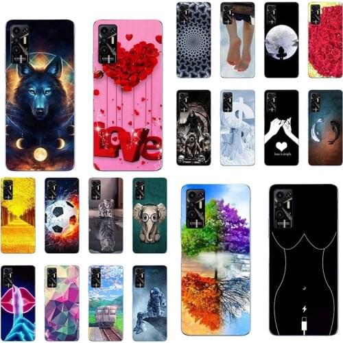 Soft Phone Shell For Tecno Pova 2 LE7 Colorful For Tecno Pova2 LE7 Funny Skin Cute Protective Phone