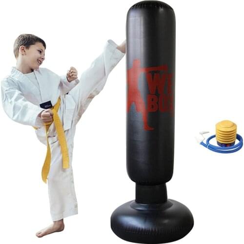 New Inflatable Boxing Bag Training Pressure Relief Exercise Water Base Punching Standing Sandbag Fitness Body Building Equipment