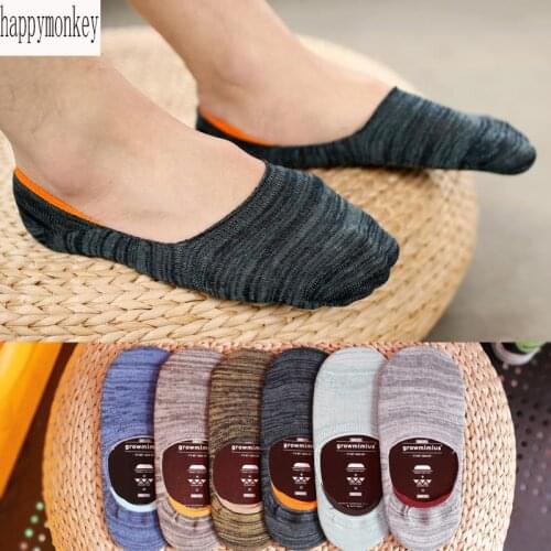 10 pieces= 5 pairs Spring summer new free man silicone antiskid invisible socks off Mens summer socks