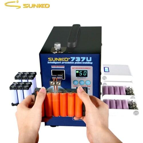 NEW SUNKKO 737U Spot Welder Machine 2.8KW Double Pulse Battery Spot Welding Machines USB Charging Test 18650 Battery Pack Welder
