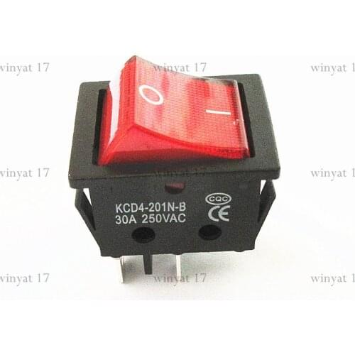 5pcs Welding machine switch heater switch ship type switch T8555 30A 250V KCD4 +light Four-legged two-gear