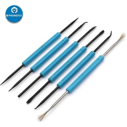 PHONEFIX 6pcs Desoldering Aid Tool PCB Repair Electronic Welding Grinding Cleaning Solder Auxiliary Tool Soldering Assist Tools