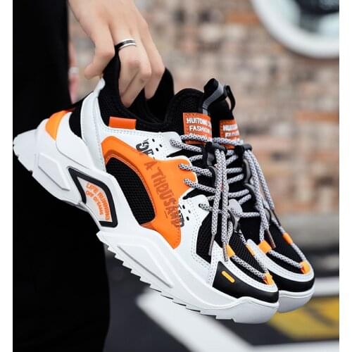 Rubber Hard-Wearing Men Shoes Fashion Mens Running Shoes Comfortable Outdoor Non-slip Sports Shoes Breathable Men Sneakers