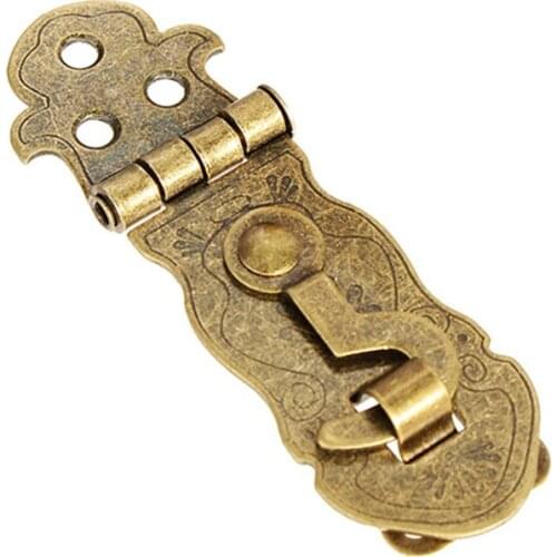 5pc Antique Notebook Lock Metal Buckle Package Gift Box Hinge Lock Fastener Hinge Lock 45 x 28mm