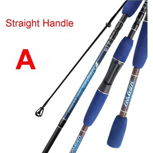 Taigek 1.8m 2.1m Medium Action Lure Spinning Fishing Rod Carbon Fiber Bait 7-30g Handle 2 Types without Reel