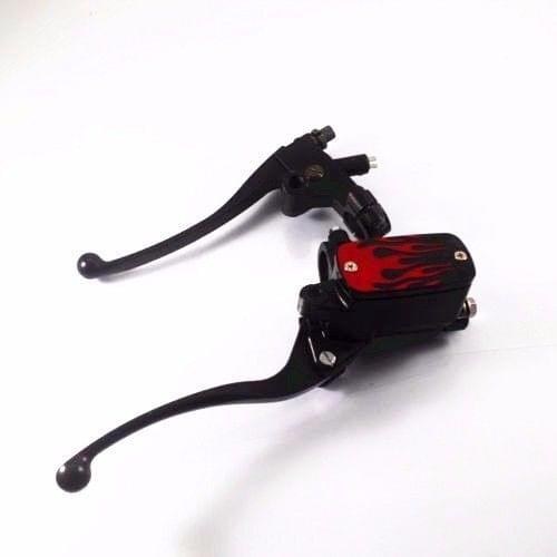7/8" Black Flame Brake Clutch Lever Cafe Racer Bobber Chopper Motorcycle Custom