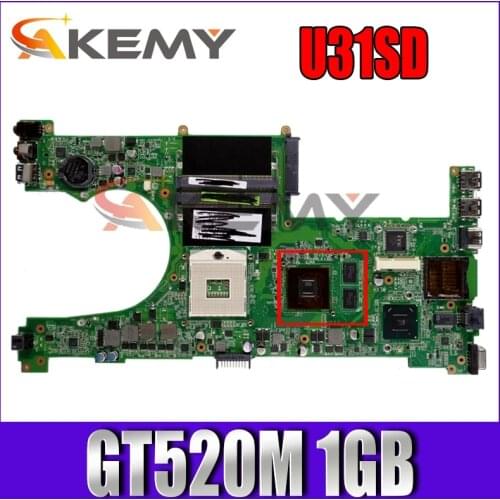 U31SD GT520M 1GB N12P-GV-B-A1 Mainboard For ASUS U31S U31SD U31SG laptop motherboard 60-N4LMB2000-C01 100% Tested Free Shipping
