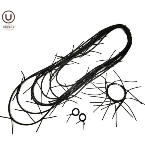 UKEBAY Hot Punk Necklace And Bracelets Women Tassel Jewelry Set Handmade Rubber Meterial Black Charm Bangles Pendant Jewelry Set