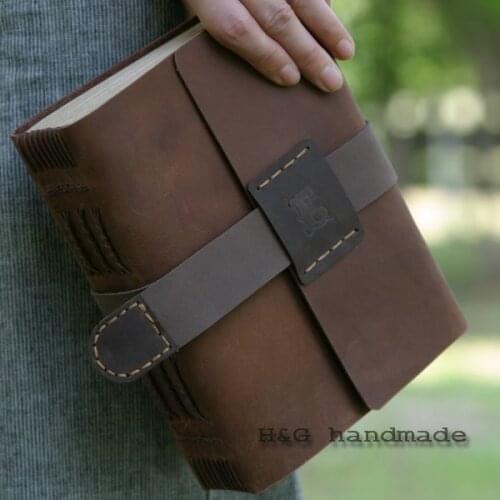 High Quality Genuine Leather Handmade Vintage Notebook Retro Notepad Travel Journal Diary Book Creative Gift