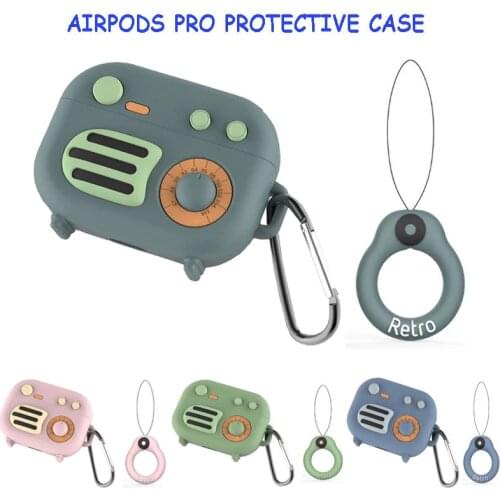AirpodsPro pretective case Silicon Anti-fall Cover For Apple AirPods 3 Case Accessories Wireless Earphone With Keychain &finger