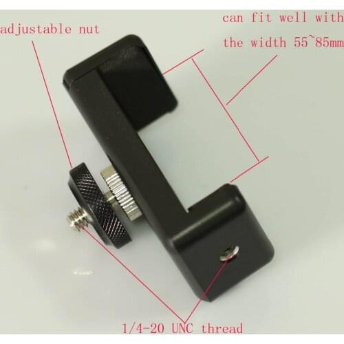 Camera battary clamp smartphone clip w/1/4" hole fr camera housing accessories