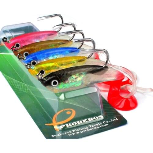1 PCS Soft Silicone Lures 10CM-14.7G Lead Head Jig Wobblers for Hot Carp Fishing Soft Lures Silicone Artificial Double Fishing