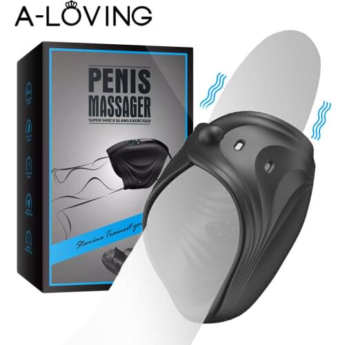 10 Mode Vibrating Penis Massager Ring Dildo Vibrator for Men Chastity Belt Remote Control Testicle Vibrator Sex Toys for Couples