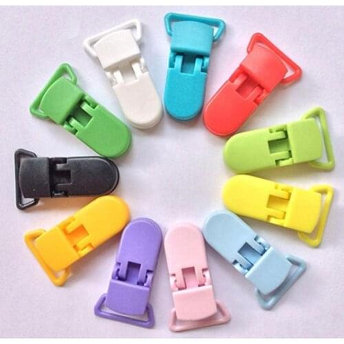 10pcs Baby Pacifier Clips Solid Plastic Pacifier Clips Soother Holder Infant Pacifier Nipples Holder Multi Color Clamp Kids Toys