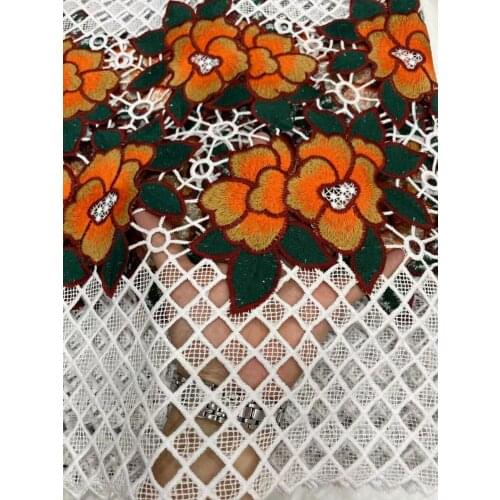 African Lace Fabric High Quality Nigerian Lace Fabrics SYJ-568681 Africain Guipure Embroidery French Tulle Lace Fabric