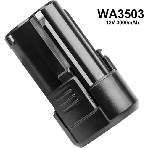 12V 3000mAh Hammer Drill Rechargeable Battery Power Tools Li-ion Replacement Battery Pack for Worx WA3503 WA3509 WX125