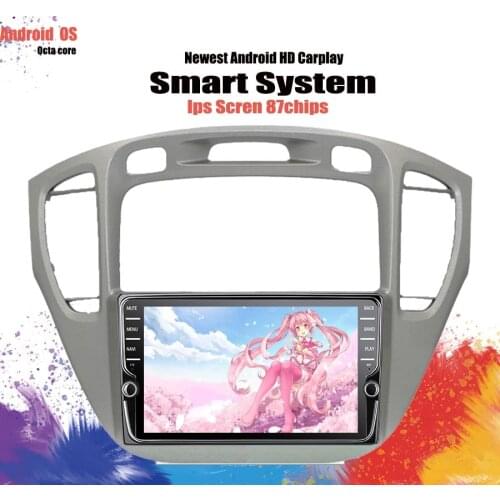Android 10 4G+64G Auto Radio stereo HU For Toyota Highlander 2000-2007 Video Audio Player with GPS Navigation BT Cam 4G Lte Wifi