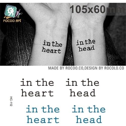 Body Art wterproof temporary tattoos for men and women simple 3D letter design small tattoo sticker Wholesale HC1112