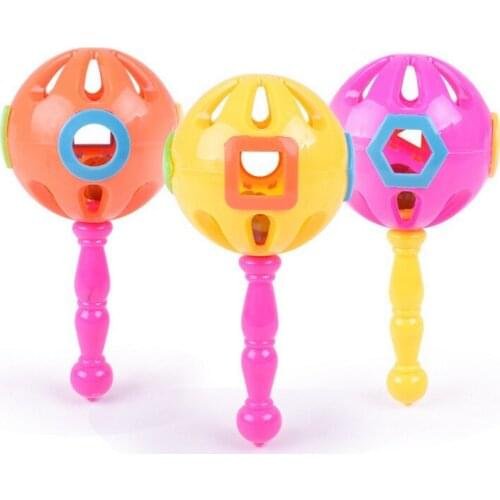 Baby Educational Plastic Bell Hand Infants Rattle Toys Cheering Stick Unisex Direct Selling 2021