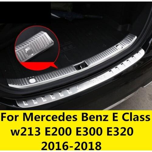 For Mercedes Benz E Clase w213 E200 E300 E320 2016-18 stainless steel Interior Exterior Rear Trunk Bumper Scuff Plate Door Sill