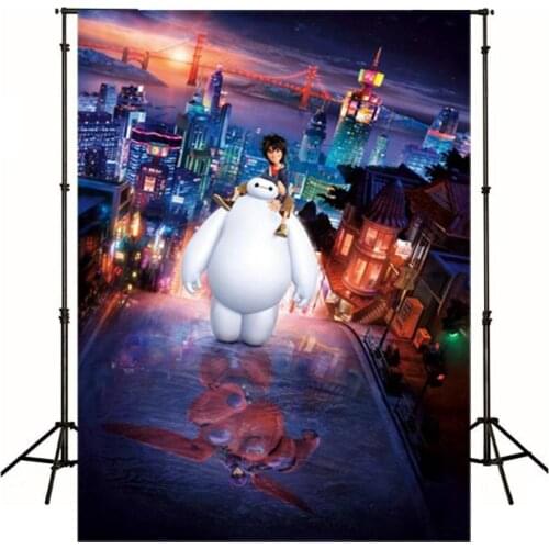 Cartoon Robot Baby Hero Photography Background Live Backdrop Kids Birthday Party Decoration Tapestry Photo Studio Wallpaper