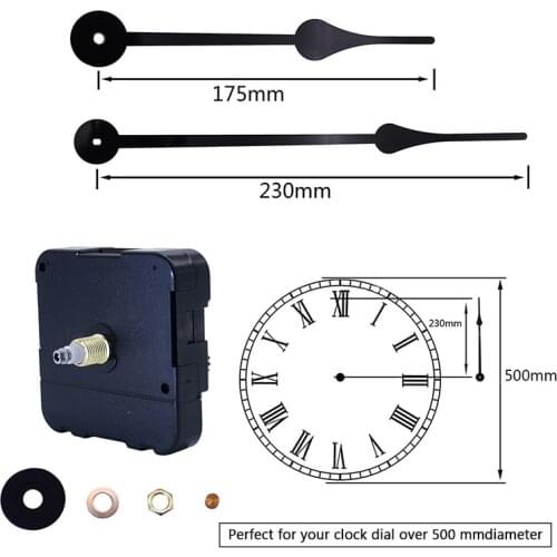 Hot Sale High Torque Classic Quartz Clock Movement Kit Large DIY Wall Home Clock Parts Accessories Replacement Hour Minute Hands