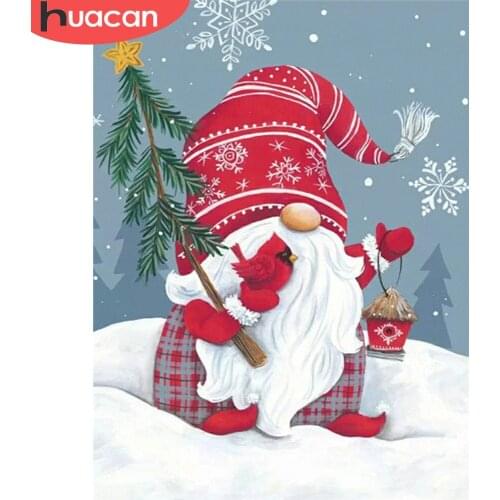 HUACAN Diamond Painting Santa Claus Full Square New Arrival Diamond Embroidery Cartoon Mosaic Cross Stitch Needlework Wall Art