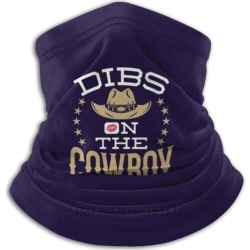 Dibs On The Cowboy 3D Bandana Face Neck Warmer Soft Fleece Mask Sport Scarf Cowboy Wife Cowboy Girlfriend Western Country Ranch