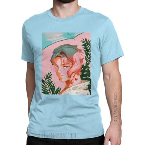 Mens 90S Kakyoin Jojos Bizarre Adventure T Shirts 100% Cotton Clothing Vintage Classic Crew Neck Tee Shirt Party T-Shirt