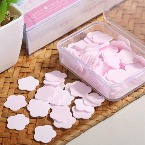 100pcs Paper Cleaning Soaps Portable Hand Wash Soap Papers Scented Slice Washing Hand Bath Travel Scented Foaming Small Soap