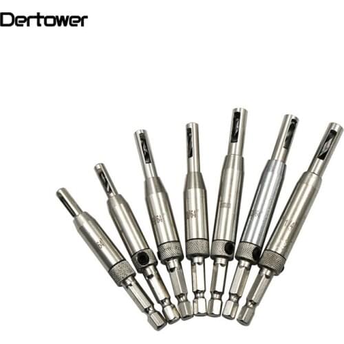 4pcs HSS Self Centering Hinge Drill Bits Set Door Cabinet 5/64" 7/64" 9/64" 11/64" 13/64" Window Doors Screw Metal Drills DT6