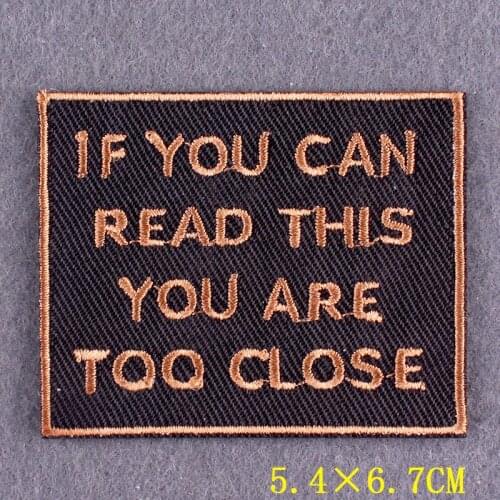 Letter Patch Iron-On Patches For Clothing Stripes Words Embroidered Patches On Clothes Slogan Clothes Patches With Iron Badges