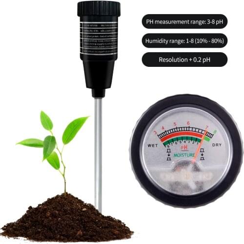 Soil pH Tester Moisture Meter Waterproof ZD-06 Soil Tester for Indoor Outdoor Test Kit Tools with 295mm Long Electrode Probe