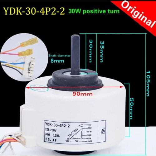Applicable to Chigo air conditioning YDK-30-4P2-2 plastic sealing motor 30W fan motor Forward rotation