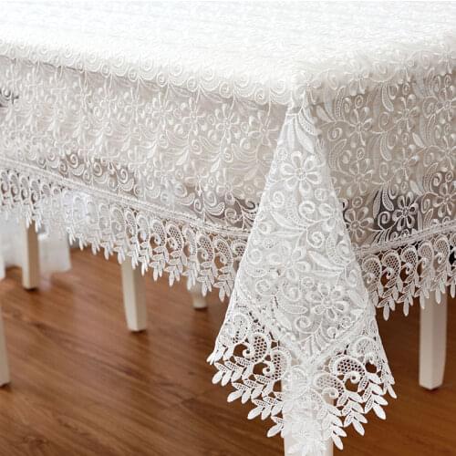 Europe luxury embroidered tablecloth table dining table cover table cloth flower romantic Fresh Glass yarn lace coffee 1119