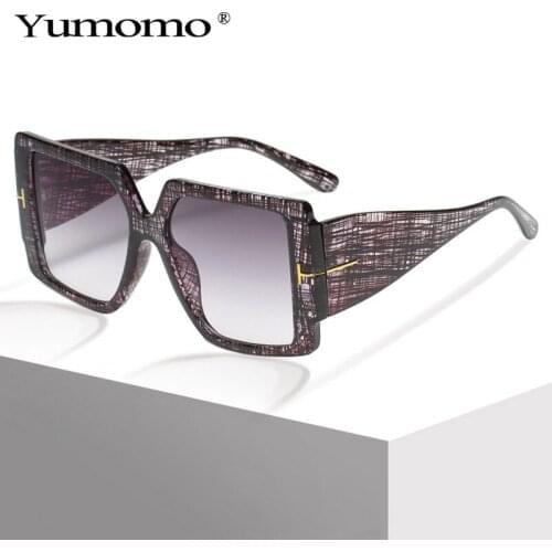 Square Oversize Sunglasses For Women Men Brand Designer Sun Glasses Classic Big Frame Eyewear Gradient Lens Unisex Shades Oculos