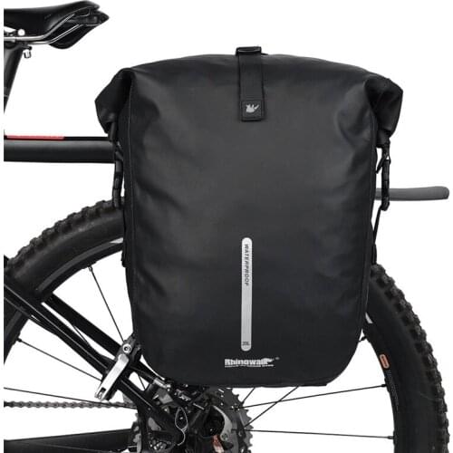 Rhinowalk Pannier Bag Multifunction Bicycle Saddle Bag MTB Road Bike Rear Rack Seat Bag Shoulder Bag Cycling Backpack 20/25/27L