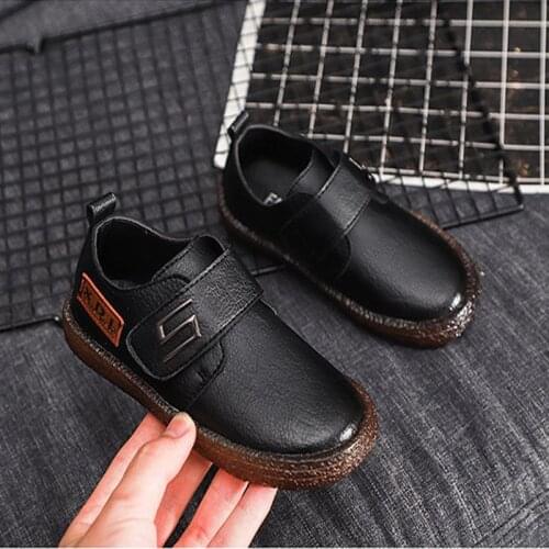Kids Genuine Leather Shoes For Boys School Show Dress Shoes Flats Classic British Oxford Shoes Children Wedding Loafer Moccasins