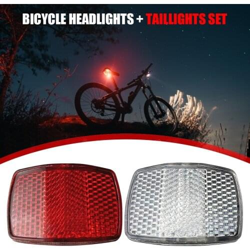 Bike Front Reflective Light Handlebar Reflector Rear Warning Lamp Safety Bicycle for Outdoor Caring Personal Bicycle Supply