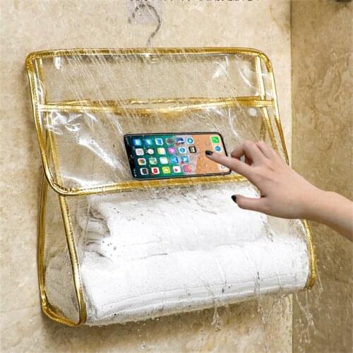 Bathroom Waterproof Storage Bag Waterproof Hanging Bathroom Gargle Storage Bag Bathroom Clothes Storage Bag Cosmetic Bag