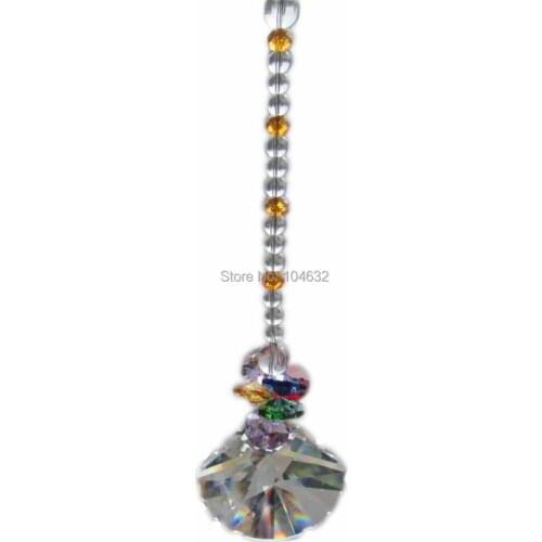 Feng shui 50mm crystal Pendents&14mm octagon beads healing crystals suncatcher wedding decoration,crystal chandelier parts N53