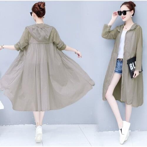 Spring Summer Women Beach UV Jacket Female Long Sleeve Sun Protection Clothing Ladies Printing Loose Sunscreen Casual Top Y324