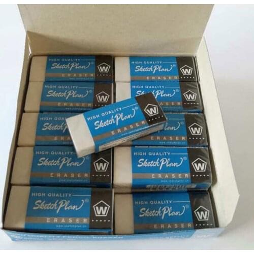 1Pcs White Art Sketch Drawing Rubber Pencil Eraser 60X25X10MM Office School Student Study Exam Writing Clean Stationery Kid Gift