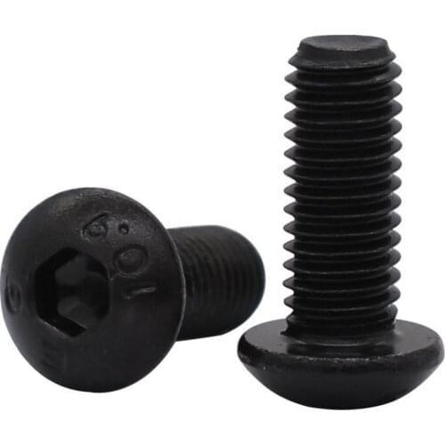 10pcs M5 alloy steel high strength flat round head socket heads cap screw bolt home decoration screws bolts 16mm-30mm length