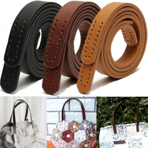 2PCS Handle Bag Straps 60cm Handles Leather Fashion Handbag Purse Belts DIY Handle Accessories Bags Handmade Part Replacement