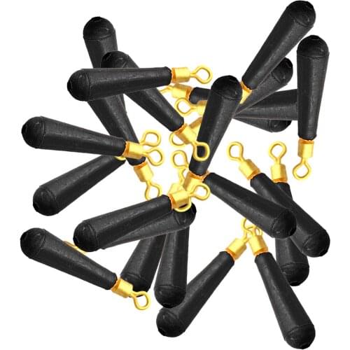 30/100 Pcs Fishing Gear Block Rotation Drift Fishing Floats Accessory Bobber Copper Rubber Tools Fishing Gadget Float Rest